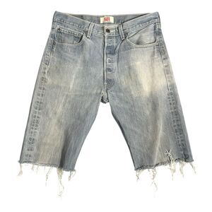 Levi’s 501 Cutoff Jean Shorts Button Fly Men’s 33x12 Distressed